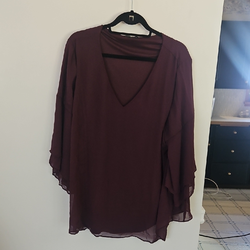 Lane Bryant Rich Burgundy Top